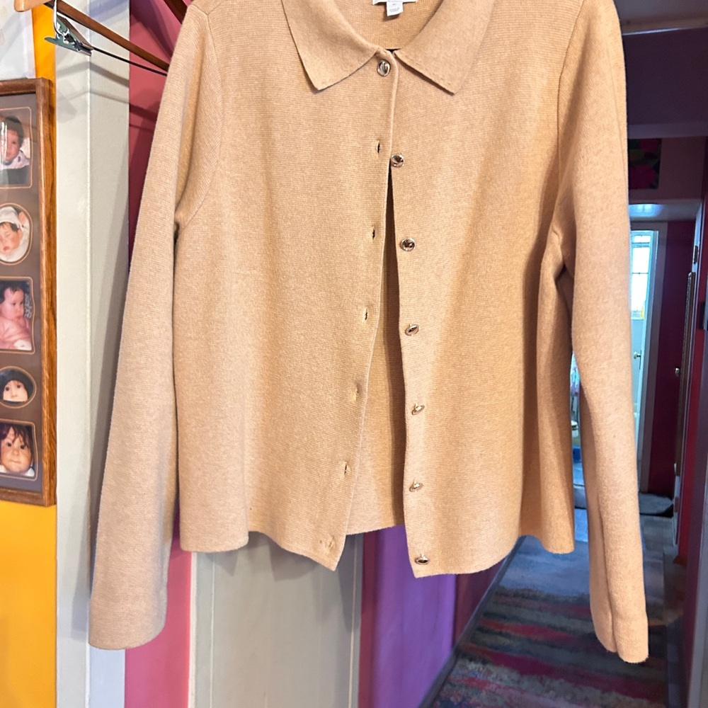 Charter Club Tan Knit Cardigan